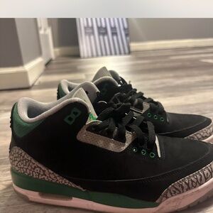 Jordan Black and Green Sneakers